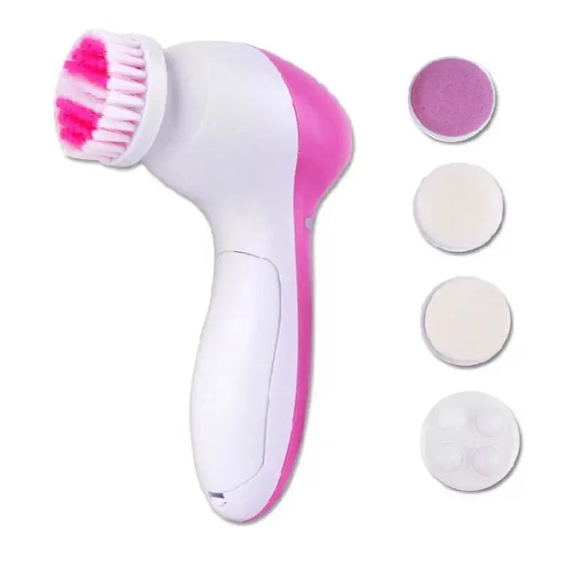 Electric Facial Cleaner 5 in 1 Face Cleansing Brush Wash Machine Spa Skin Care Massager Blackhead Cleaning Facial Cleanser Tools